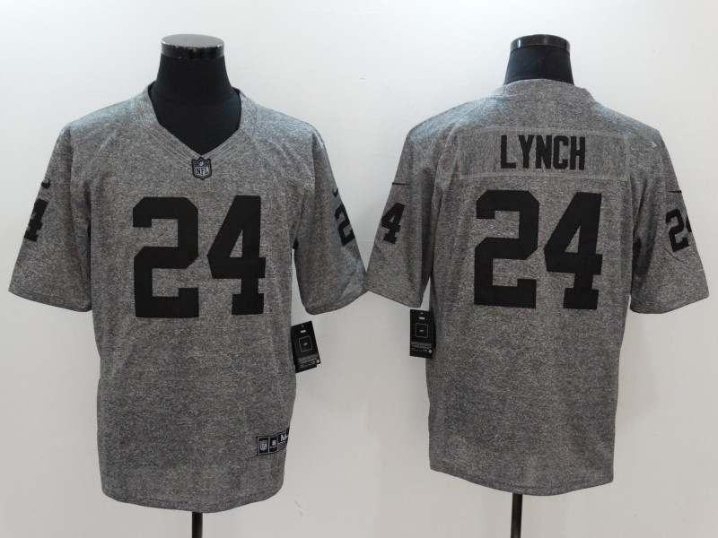 Men's Las Vegas Raiders Marshawn Lynch #24 Gray Jersey